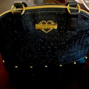 New no tags Black leather juicy couture women’s satchel bag